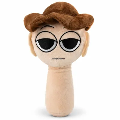 Produktbild von Wiztex Sprunki Kuscheltier - 20 cm Spunki Horror Spiel Plüschtier Cremefarben Sprunke Stofftier Geschenk