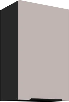Produktbild von Küchen Hängeschrank 45 cm Küche ARONA Kaschmir beige matt + Schwarz matt Küchenzeile Küchenblock Küche Einbauküche