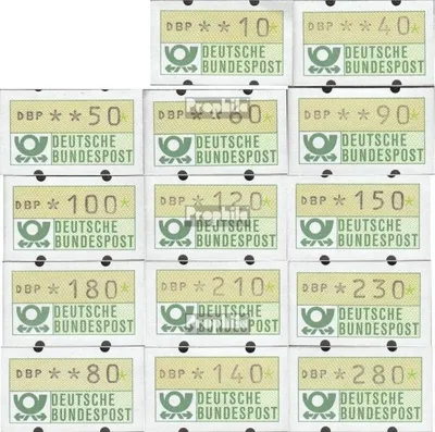 Produktbild von Briefmarken BRD (BR.Deutschland) 1981 Mi ATM1 Satz 1 (10,40,50,60, 80,90,100,120,140,150,180,210,230,280) postfrisch Automatenmarke