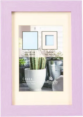 Produktbild von Goldbuch Fotorahmen Cosea lila Holzoptik 10x15 cm mit Passepartout