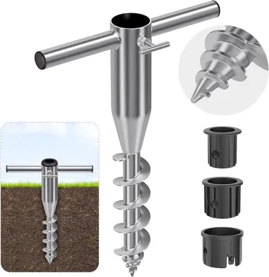 Produktbild von Sonnenschirmhalter 42 cm, Metall, für 3-5 cm Stock, für Garten