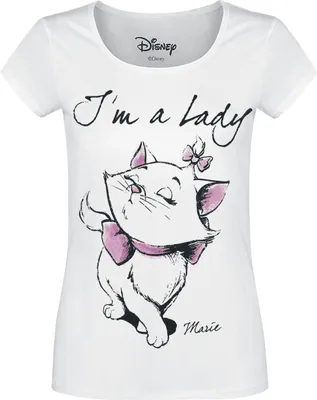 Produktbild von Aristocats T-Shirt Damen Marie - I'm A Lady weiß S