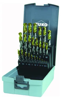 Zdjęcie produktu dla RUKO 2501215TRO HSS-G Twist drill bit set 25-piece 1 mm, 1.5 mm, 2 mm, 2.5 mm, 3 mm, 3.5 mm, 4 mm, 4.5 mm, 5 mm, 5.5 mm, 6 mm, 6.5 mm, 7 mm, 7.5 mm, 8 mm, 8.5