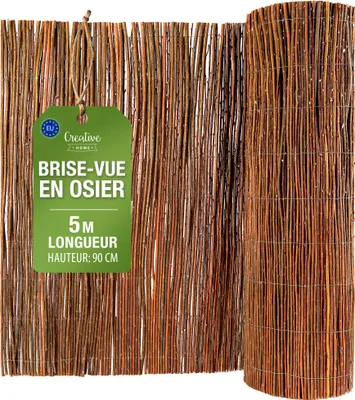 Image de Creative Home Brise-Vue en Saule pour Balcon et Terrasse 90 x 500 cm (H x L)