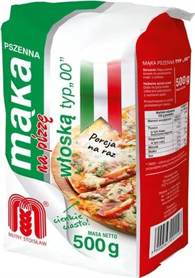Immagine prodotto di Młyny Stoisław: Farina di grano tenero per pizza italiana, tipo "00", 0,5 kg