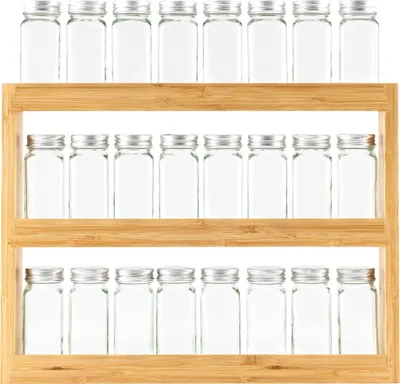 Produktbild von Hanseküche Gewürzregal aus Holz – - – Gewürzständer zur Wandmontage – Gewürzregal zum Montieren, Küchenorganizer