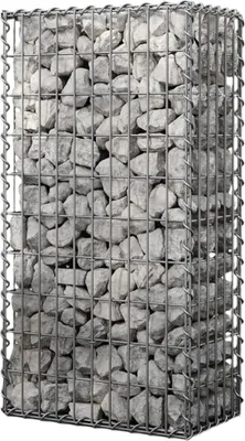 Immagine prodotto di Cesto gabion – Cesto in metallo per pietre – acciaio zincato – resistente alla ruggine – 100 x 80 x 30 cm
