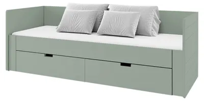 Produktbild von Kondela Ausziehbett mit Stauraum Antony 90x200 cm - graugrün