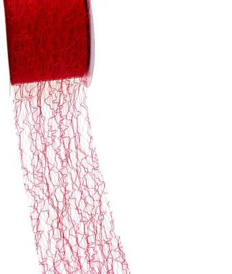 Produktbild von Spiderweb Dekoband - 5cm rot - Rolle 25m - 67 009-R 50
