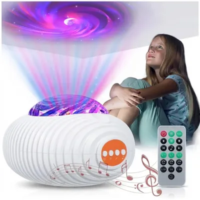 Zdjęcie produktu dla MARY'S PROJEKTOR UFO GALAKTYKA RGBW, Lampa projekcyjna, Biały, Kopolimer akrylonitrylo-butadieno-styrenowy (ABS), Poliwęglan (PC), Wolnostojący, Ciepłe białe, USB