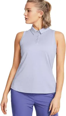 Produktbild von Under Armour Golf Playoff Ärmelloses Poloshirt Für Damen Blau M Frau Blau M