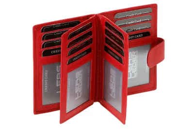Produktbild von LEAS Ausweis und Kreditkartenmappe Echt-Leder, rot Card-Collection