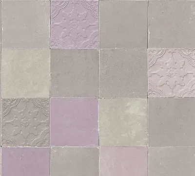 Produktbild von Livingwalls Fliesentapete New Walls Finca Home Vliestapete grau violett beige 10,05 m x 0,53 m