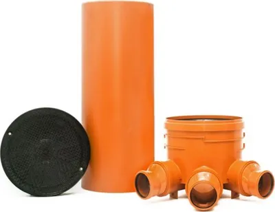 Produktbild von SPEEDPLANT KG Schacht mehrfach Komplett SET DN 400/110 Gesamthöhe 120 cm + 150ml Gleitmittel