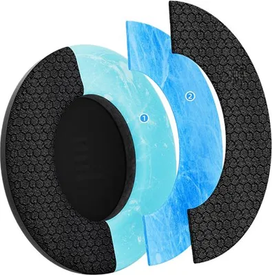 Immagine prodotto di INF Cuscinetti di ricambio neri per cuffie BOSE QC45/QC35 - 2 pezzi