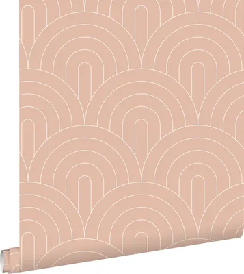 Zdjęcie produktu dla ESTAhome tapeta motyw art déco brzoskwiniowy róż 53 cm x 10.05 m