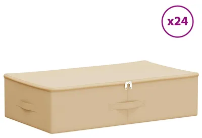 Zdjęcie produktu dla Skrzynia do przechowywania 24 pcs kremowy 70 x 40 x 18 cm