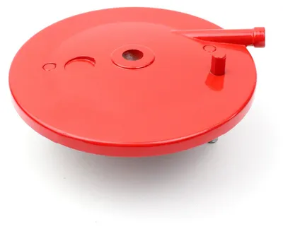 Produktbild von Bremsschild vorn ohne Bohrung Bremszug innen rot Simson Vogelserie