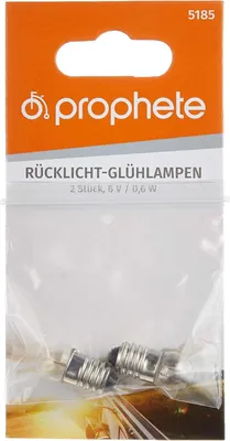 Zdjęcie produktu dla Oświetlenie rowerowe, żarówki tylne, 6 V/0,6 W, 2 sztuki