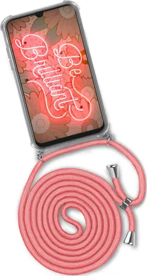 Produktbild von TWIST-Case + TWIST-Cord für Samsung Galaxy A40, Farbe:Kooky Flamingo (Silber)
