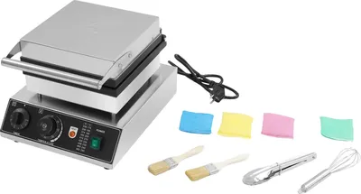 Zdjęcie produktu dla Gofrownica, podwójna forma, regulacja temperatury, czarna
