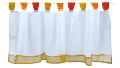 Produktbild von Bistrogardine 150x45 cm gelb Schlaufen Fenstergardine Cafehaus halbtransparent