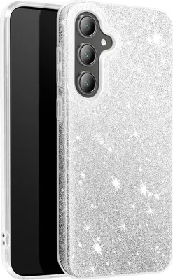 Zdjęcie produktu dla Avizar, błyszczące silikonowe etui do Samsung S24 FE - ultracienkie i odporne na wstrząsy, srebrne