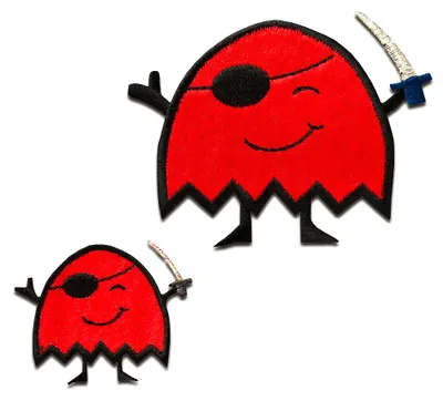 Produktbild von Set Monster Mit Säbel - Aufnäher, Bügelbild, Aufbügler, Applikationen, Patches, Flicken, Zum Aufbügeln, Größe: Verschiedene Größen