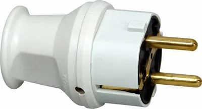 Produktbild von KOPP Schutzkontakt-Stecker 179704006, klein, mit Knickschutz, grau