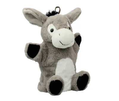 Produktbild von Inware Handpuppe Esel grau 22 cm Kuscheltier
