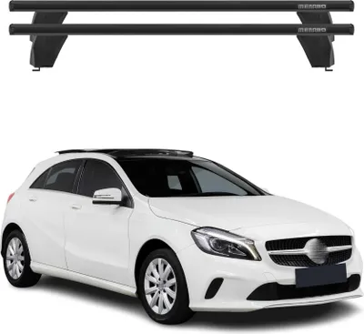 Produktbild von Menabo Dachträger für Mercedes A Klasse W176 2012-2018 75kg Alu Schwarz 2x