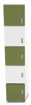 Produktbild von Moderner Schrank mit grünen und weißen Türen für modernen Stauraum