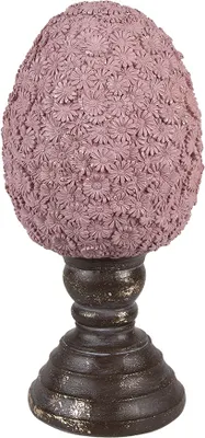 Image de Clayre & Eef Figurine décorative œuf Ø 13x28 cm Plastique rose