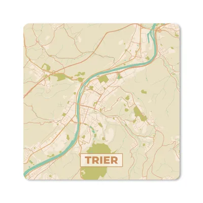 Produktbild von MuchoWow® Mauspad Mousepad Trier - Jahrgang - Karte - Stadtplan 20x20 cm - Mousepads - Maus Mat - Pad - Mausunterlage - Desk Mat - Bureauartikeln