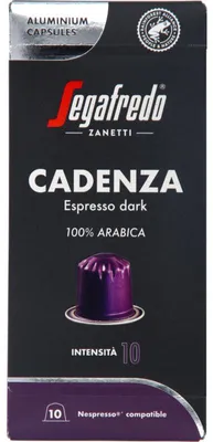 Produktbild von Segafredo Cadenza Espresso Dark Kaffeekapseln, 10 Stück, 50g