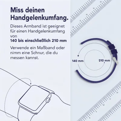 Produktbild von imoshion Flexibles Silikonarmband für Samsung Galaxy Watch 7 (40/44mm) - Schwarz