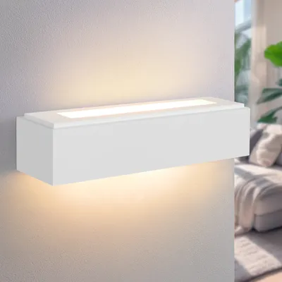 Image de ZMH Applique Intérieure Applique Couloir Up and Down Applique Moderne Design G9 Lampe de Couloir Blanc Plâtre Lampe murale Cage d'escalier pour Salon Cuisine 35.5CM Sans ampoule
