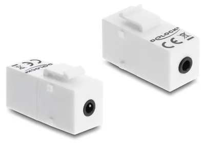 Zdjęcie produktu dla DeLOCK 87234, Płaski, Biały, 3.5mm, 3.5mm, Żeńska, Żeńska