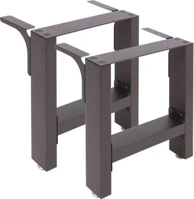 Zdjęcie produktu dla Prowadnice stalowe Wiltec zestaw 2 rur kwadratowych 40x43 cm malowane proszkowo na czarno Rama ławki Nogi ławki Nogi stołu Rama stołu