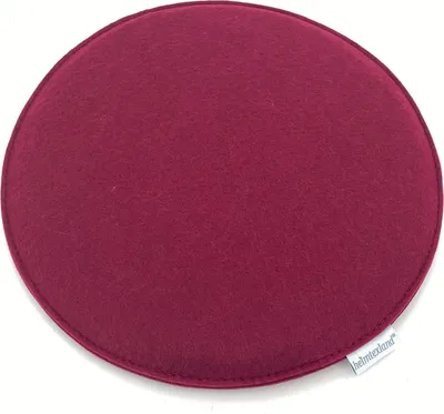Produktbild von heimtexland ® Sitzkissen Set Filz Stuhlkissen Stuhlauflage Filzkissen Stuhl Polster Kissen Typ631 4er Set 35 cm Rund Bordeaux