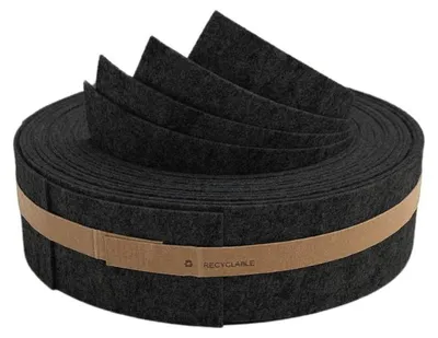 Produktbild von Doppelstab Sichtschutz zaun|zu Design-Vlies Akzentstreifen 4er Set VIERTEL Zaun Schwarzgrau
