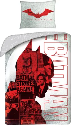 Produktbild von Halantex Batman Bettwäsche, 140x200cm + 70x90cm, 100% Baumwolle