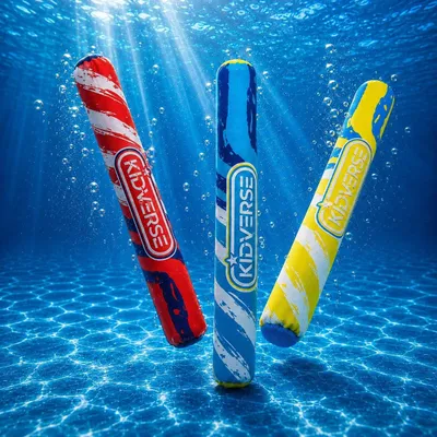 Produktbild von KIDVERSE Tauchstäbe für Kinder - es Wasserspielzeug - Neopren Tauchspielzeug für Kinder - Buntes Schwimmbad Spielzeug zum Tauchen Lernen - Pool Spielzeug (Tauchstäbe)