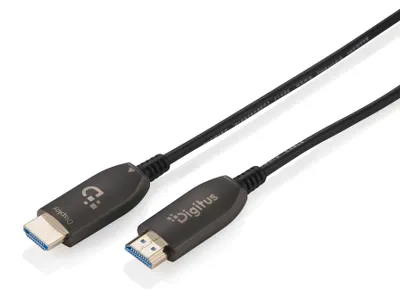 Produktbild von DIGITUS HDMI AOC Hybrid Glasfaserkabel UHD 8K 90m    schwarz