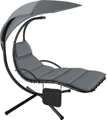 Image de Fauteuil suspendu Elaria avec pare-soleil et poche latérale - gris