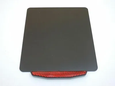 Produktbild von Kennzeichenhalter 'Basic' ALU schwarz Reflektor Rückstrahler E-Prüfzeichen