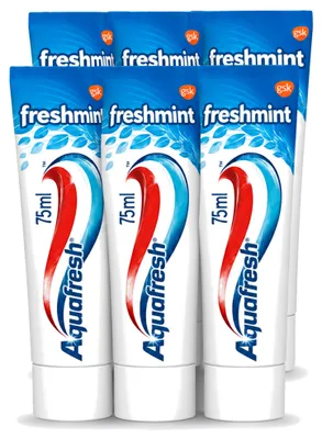Produktbild von 6 x Aquafresh 3-in-1 Tandpasta Freshmint - 75 ml - Vorteilspackung - 6 Stücke