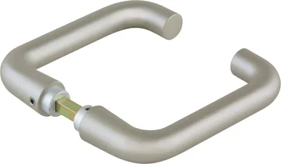 Produktbild von Glastürdrückerpaar Rundform LM niro elox.f.Drückerf.VK 8mm DORMA-GLAS