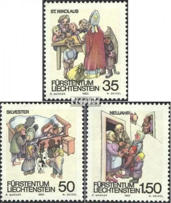 Produktbild von Briefmarken Liechtenstein 1990 Mi 1008-1010 (kompl.Ausg.) postfrisch Winterbräuche