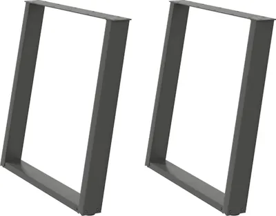 Obrázek produktu pro vidaXL Nohy jídelního stolu ve tvaru U 2 ks. Antracit 80x(72-73) cm Ocel